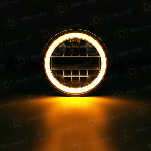 Faro redondo LED halo de 5-3/4"" 5,75"" 80 W haz alto bajo para motocicleta - Imagen 4 de 12