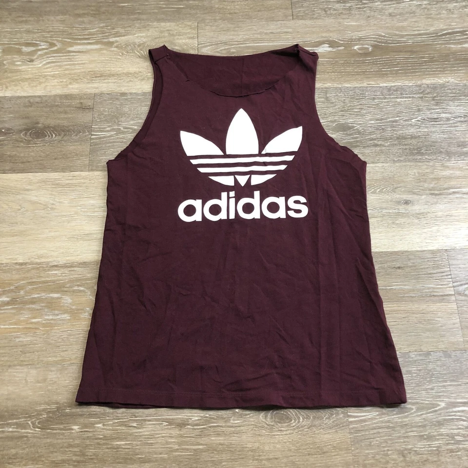 ADIDAS Graphic Print Sleeveless Maroon Pullover T-Shirt Boy's Size Large - Image 2 of 4