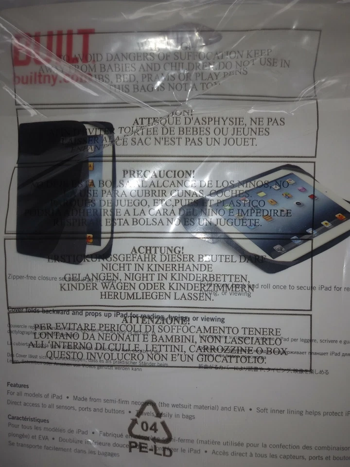 New Built Protective IPad Cover Neoprene Black For IPad 2, 3rd generation - Image 3 of 4