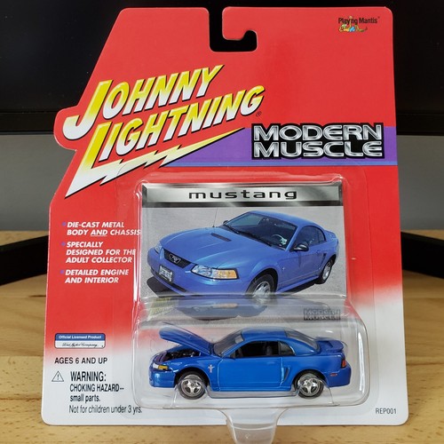 Johnny Lightning 2000 Ford Mustang Modern Muscle Diecast 1:64 Blue