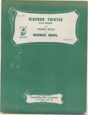 Diseaux Tristes (Sad Birds) Piano Solo, 1941 vintage sheet music