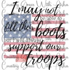 Sublimation Transfer Support Our Troops Ready To Press Heat Transfer