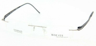 NEW BIOEYES X2 COL. 393 SILVER BLACK AUTHENTIC RX EYEGLASSES FRAME 52-17