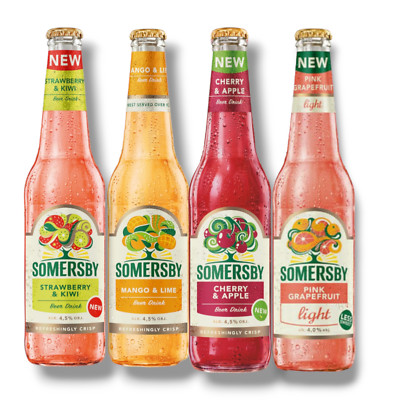 Somersby Mix 12 x 0,4l - Strawberry Kiwi - Mango -Cherry Apple & Pink Grapefruit
