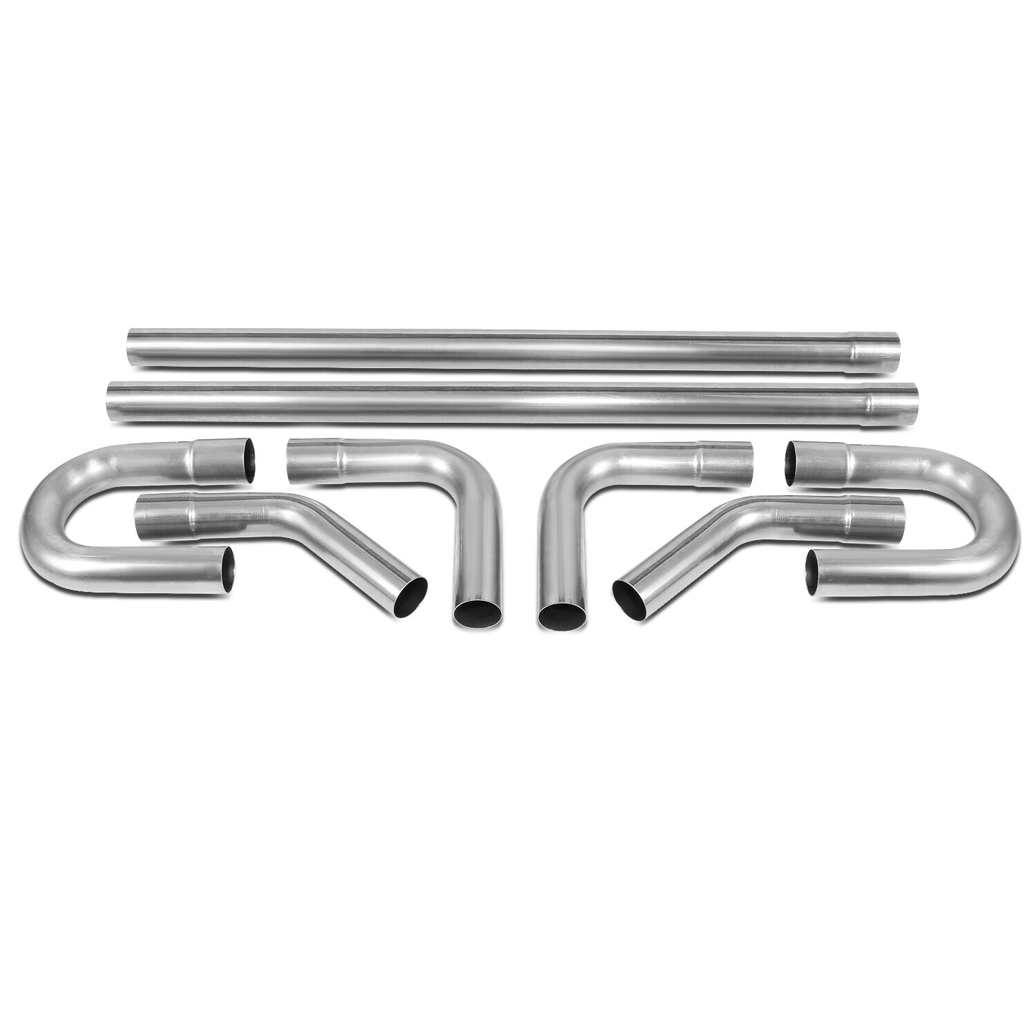 2.5"OD Universal Custom Exhaust Tubing Mandrel 90° Pipe Straight U Bend Kit 8Pcs