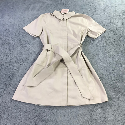 Nanushka Dress Womens Medium Vegan Leather Halli Creme Mini