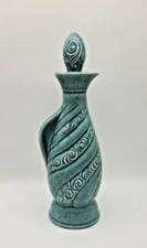 Vintage 1966 Jim Beam Regal China Turquoise 13.5" Tall Swirl Decanter 