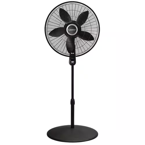 20 In. 4 Speed Oscillating Pedestal Fan for Home in Black with 90° Oscillation, - Picture 2 of 12
