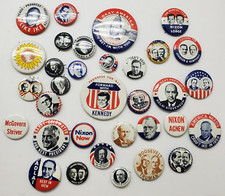 Lot Of 33 Reproduction American Political Candidate Pins Nixon Kennedy Roosevelt