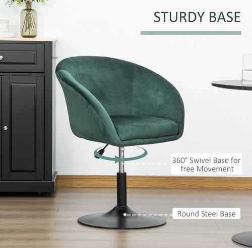 Velvet Swivel Tub Chair- Green - Picture 6 of 11