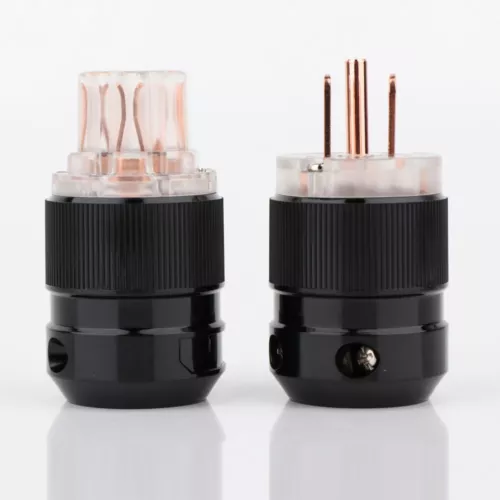 Pair Hifi Audio US AC Pure Copper Power Plug Male & IEC Female Connector - Picture 3 of 9