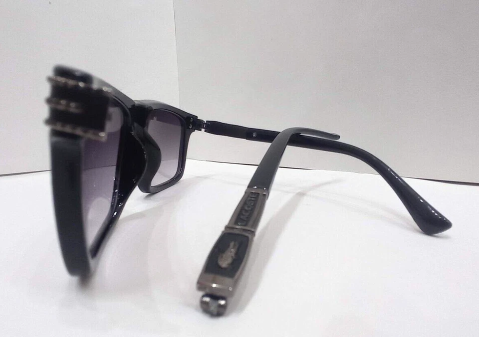 Óculos vintage masculino Lacoste preto lindo reparável com uma mão quebrada - Imagem 4 de 4