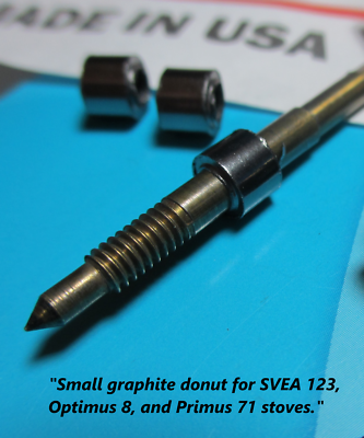 Confezione Stelo Valvola In Grafite Per Stufe Optimus / SVEA 123R - Foto 2