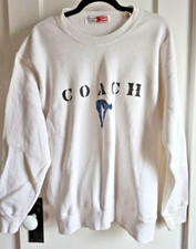 Vtg Bassett Walker Sweatshirt Sturdy Sweats Size XL 50-52 white " COACH "