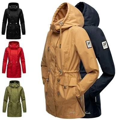 Navahoo Damen Jacke Frühling Übergangsjacke Kurz Parka Mantel Kapuze Neophee NEU - Bild 1 von 4