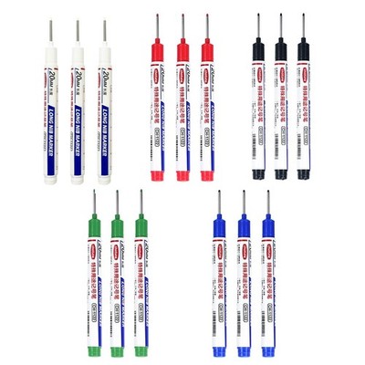 Long Head Deep Hole Marker Pens, 15PCS Long Nib Marker 20mm Quick Dry Waterpr...