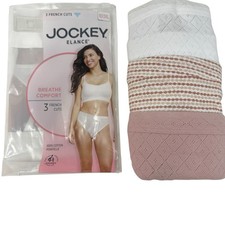 Jockey Elance Size 10 Panty 3XL French Cuts Cotton Breathe Comfort 3 Pack NWT