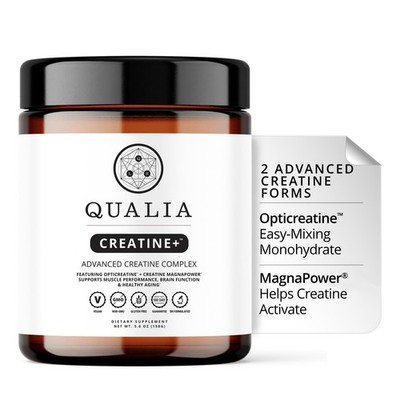 Qualia Creatine | Advanced Complex | 2 Sources 1 Month Supply, White 