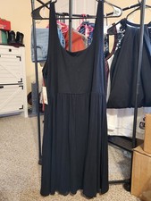 Target Brands Black Sleeveless A-Line Midi Dress Scoop Neck XL