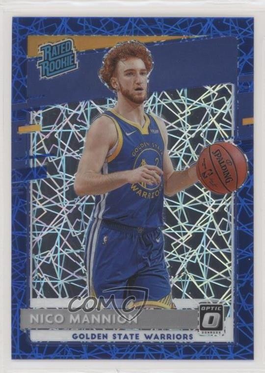 2020 Panini Donruss Optic Rated Rookie Blue Velocity Prizm Nico Mannion #190 4z8