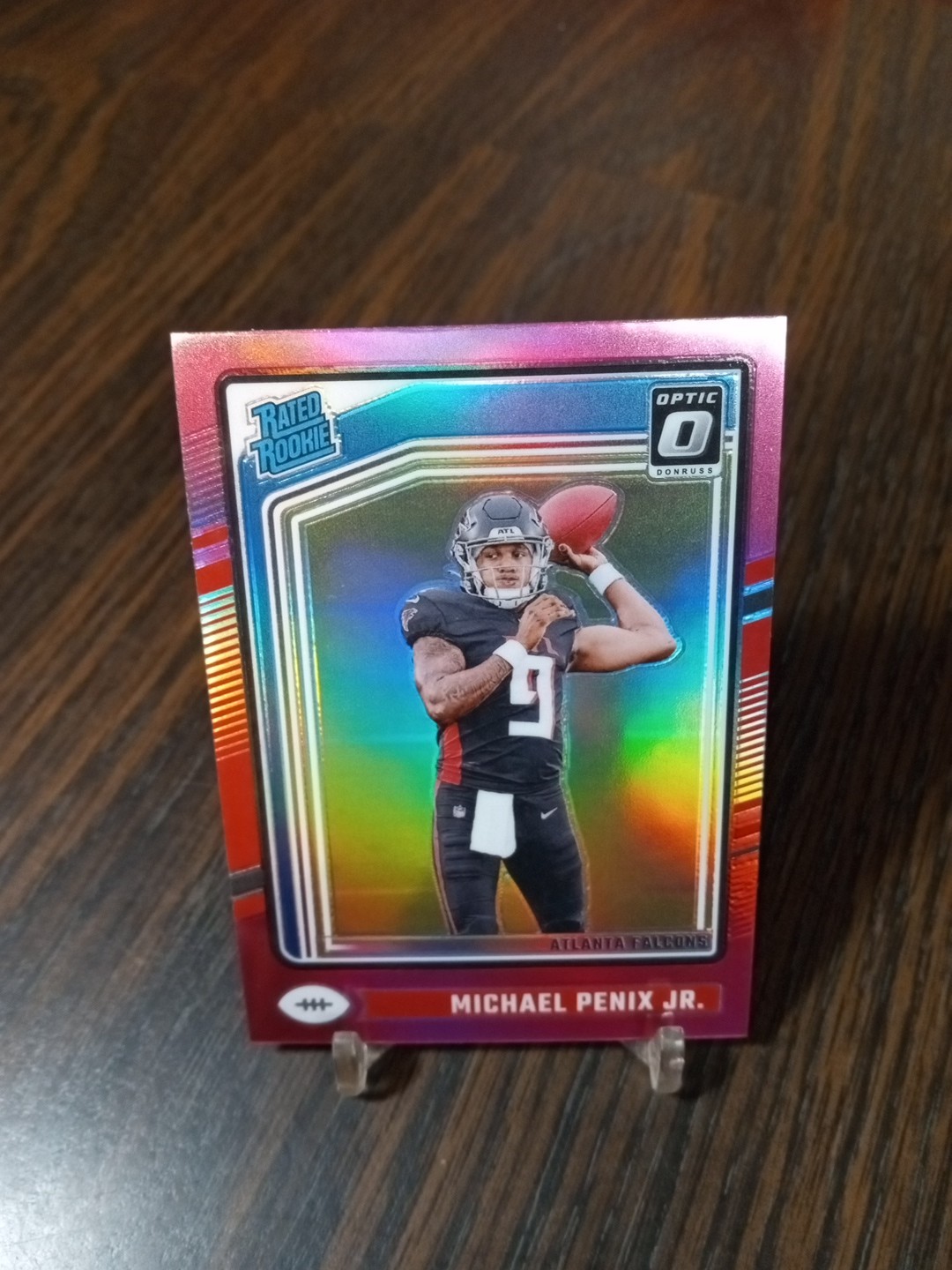2024 Donruss Optic Michael Penix Jr. Rated Rookie #279 Pink Prizm SP Falcons