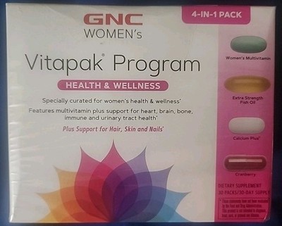 GNC Womens Vitapak Program Health Wellness 30 Day Supply Multivitamin Exp 1/2026