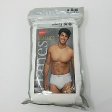 Vintage 2004 Hanes Classics Briefs Men's Size 36 White 3pk 3 Pairs Underwear