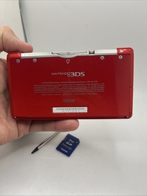 Nintendo 3DS Flame Red CTR-001 NTSC - Tested - Stylus, Charger Included