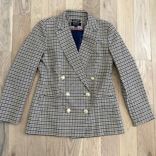 J.Crew Nello Gori Brynn Blazer Size 4 Italian Fabric Double Breasted Lined