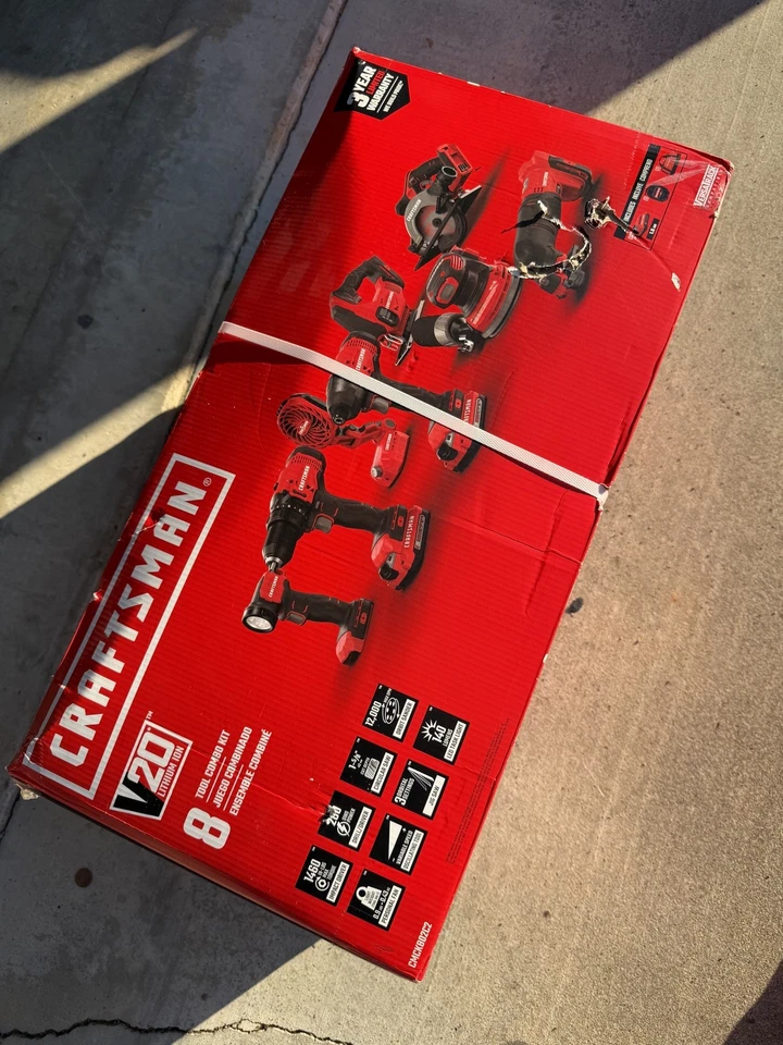 Kit combo de ferramentas elétricas CRAFTSMAN V20 20 volts Max 8 ferramentas 2 baterias, carregador e bolsa - Imagem 4 de 4