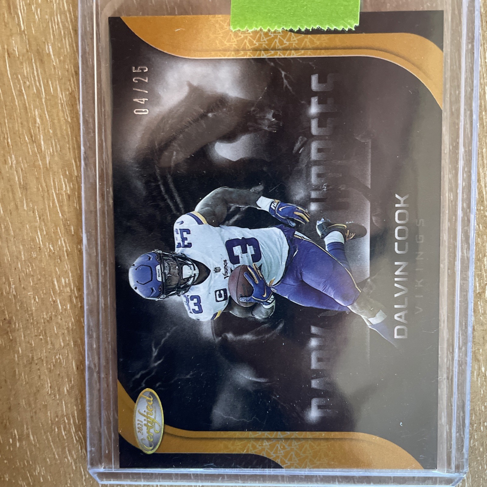 2021 Panini Certified - Dark Horses Dalvin Cook #DH-8 Mirror Gold /25