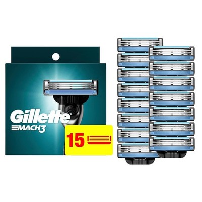 Razor Blade Refills Mach3 15 Count Men s Gillette