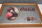 Vintage RARE Glassiques 5c Coca-Cola Victorian Lady Mirror Sign 1992 Wall Art