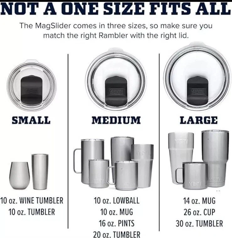 Tapas YETI Rambler MagSlider para vaso de 30 oz taza de 14 oz taza de 26 oz - Juego de 2 (NUEVO) Foto 4 de 4