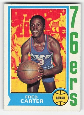 Fred Carter 1974-75 Topps #75 Philadelphia 76ers Vg-Ex