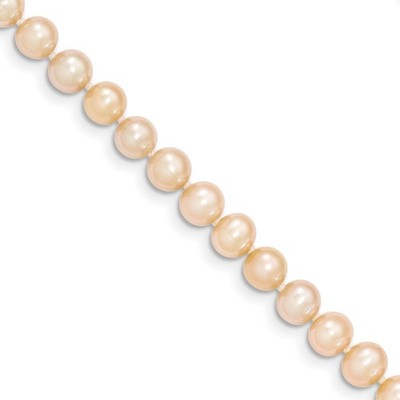 Armband 14 Karat 5-6 mm rosa fast rund Süßwasserzuchtperlen