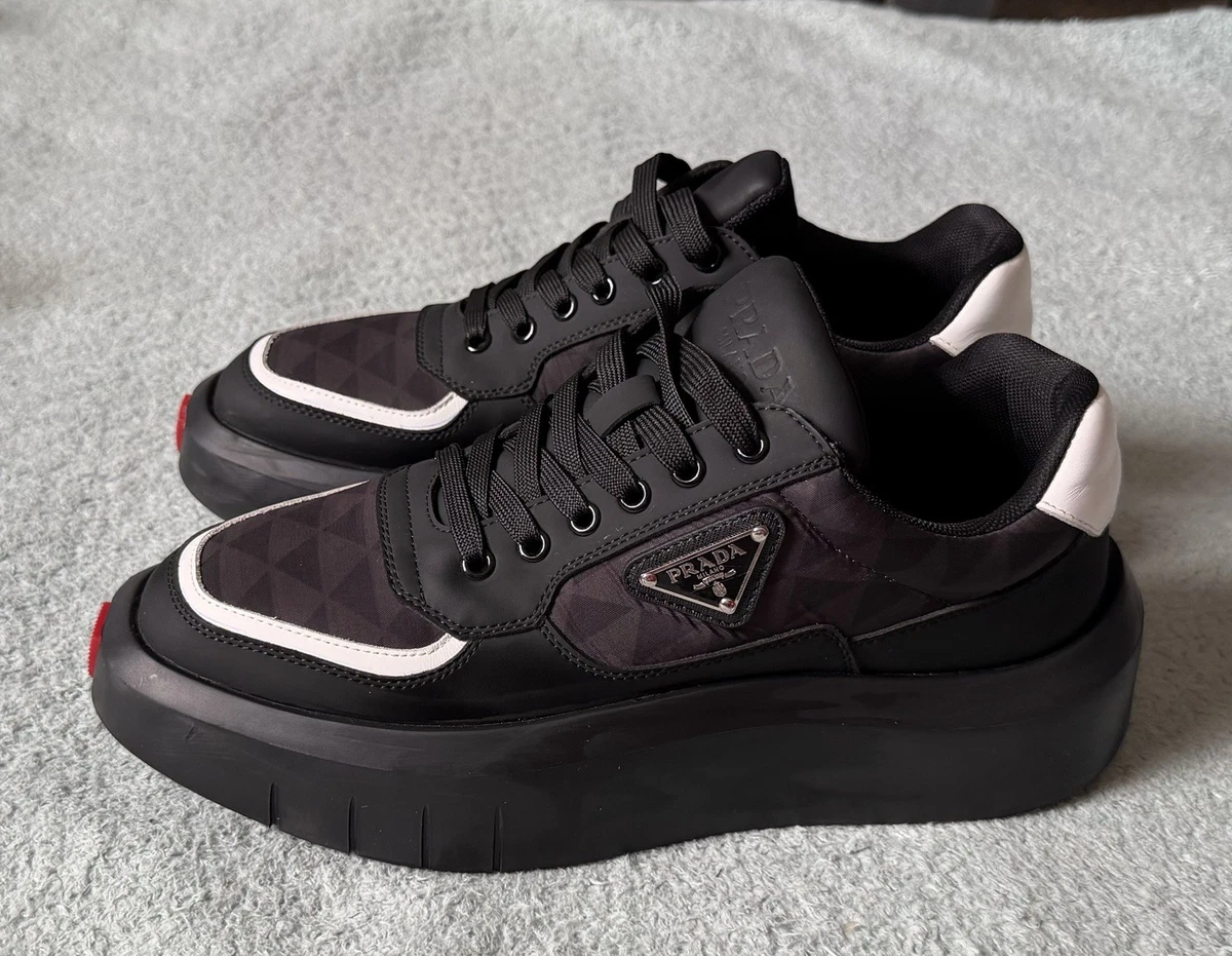 PRADA SPORT アーカイブスニーカー 名作 ブラック×シルバー 36 中古