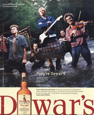 2001 Dewars White Label: Seven Nations Vintage Print Ad