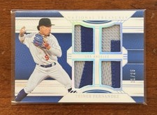 2024 National #GSQ-YF Yeiner Fernandez 2 Color Quad Patch Holo RC /25 Dodgers