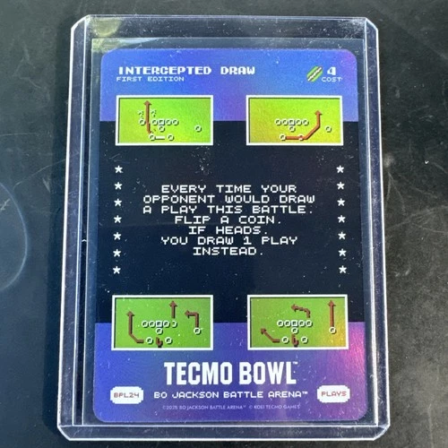 2026 Bo Jackson Battle Arena Tecmo Bonus BPL24 SSP Play Card “intercepted Draw”