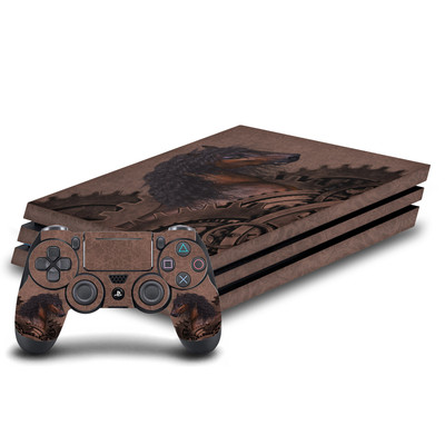 SIMONE GATTERWE STEAMPUNK PFERD VINYL SKIN FOR PS4 PRO CONSOLE & DUALSHOCK 4