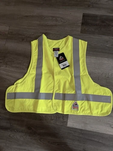 Bulwark Safety Vest XL Yellow Hi Vis 3M Reflective Workwear Work Arc CAT 2 - product listing photo