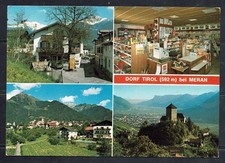 farbige Mehrbild - Ak  " Dorf Tirol bei Meran " echt gelaufen