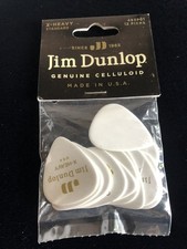 Dunlop Guitar Picks 12 Picks Celluloid White Extra Heavy