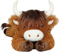 4 Lbs Weighted Stuffed Animals, Cute Highland Cow Stuffed Animals-Weighted Cow P