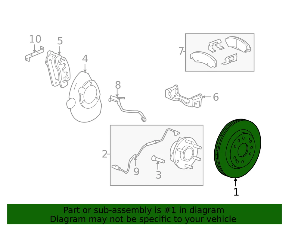 Rotor de freno de disco delantero genuino GM 22950036 Foto 3 de 3