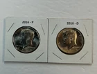 2016 P & D UNC Clad Kennedy Half Dollar Set in CB Flips -Free Shipping