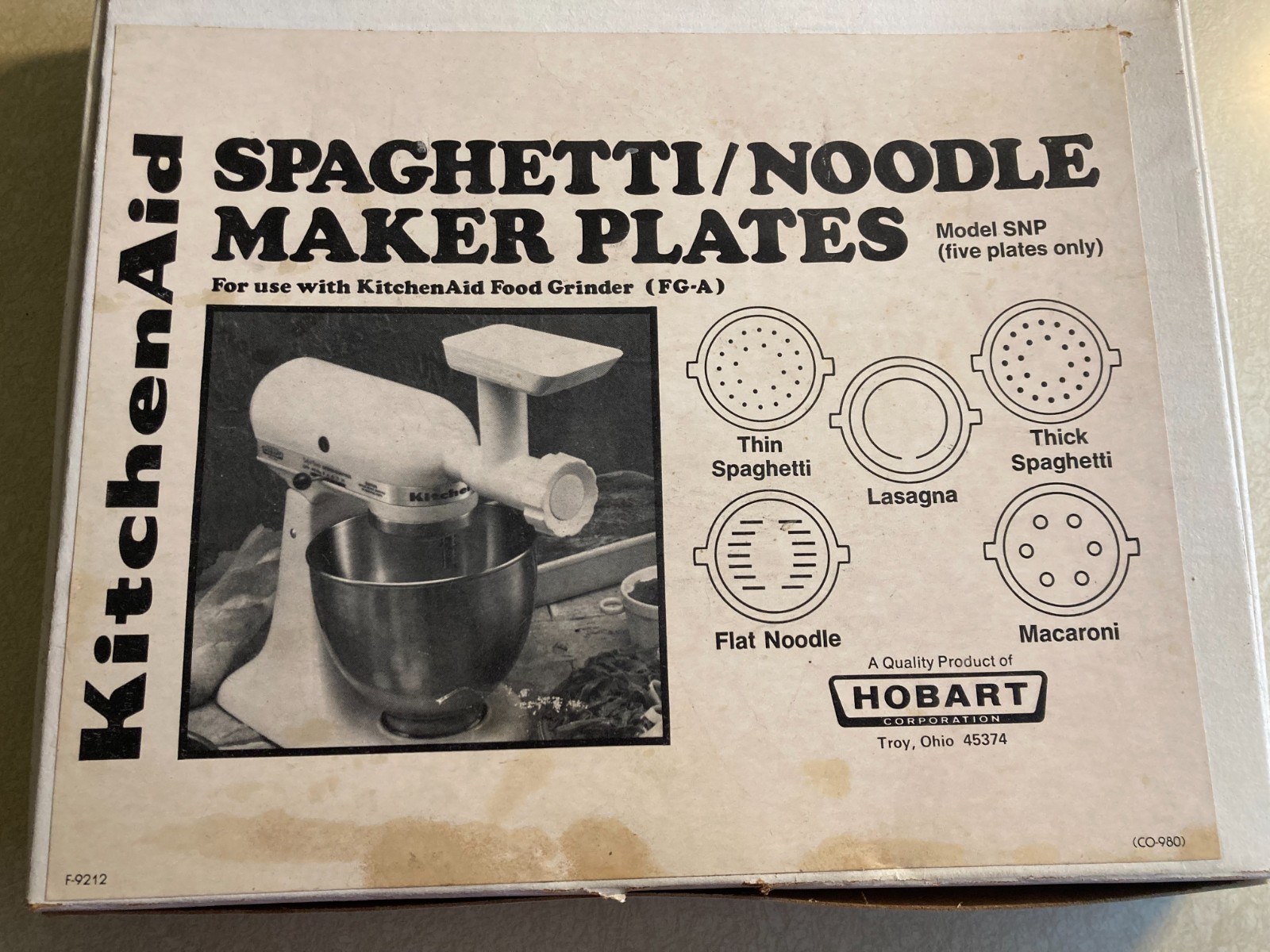 Vintage KitchenAid Pasta Maker Plates Set by Hobart Model SNP