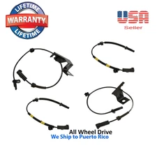 4 ABS Wheel Speed Sensor Front Rear Left & Right Fit: LINCOLN MKZ 2013-2015 AWD