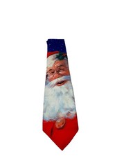 Vintage Ralph Marlin Big Santa Tie 1994 Christmas Holiday 55” x 3.75” USA Made
